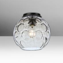 Besa Lighting BOMBAYCLC-EDIL-BK - Besa, Bombay Ceiling, Clear, Black Finish, 1x9W LED Filament