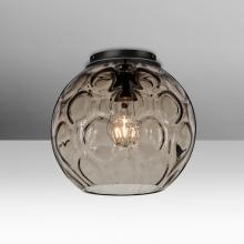 Besa Lighting BOMBAYSMC-EDIL-BK - Besa, Bombay Ceiling, Smoke, Black Finish, 1x9W LED Filament