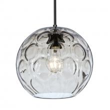 Besa Lighting J-BOMYCL-EDIL-BK - Besa Bombay Pendant For Multiport Canopy, Clear, Black Finish, 1x8W LED Filament