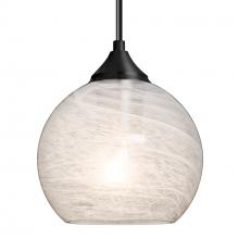 Besa Lighting J-JILLYCL-EDIL-BK - Besa, Jilly Cord Pendant For Multiport Canopy, Vapor Clear, Black Finish, 1x5W LED Filament