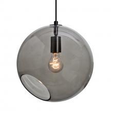 Besa Lighting J-MAESTRO12SM-EDIL-BK - Besa, Maestro 12 Cord Pendant for Multiport Canopy, Smoke, Black Finish, 1x5W LED Filament