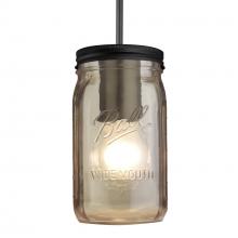 Besa Lighting J-MILO4SM-EDIL-BK - Besa Pendant For Multiport Canopy Milo 4 Black Smoke 1x5W LED Filament