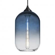 Besa Lighting J-OMEGA12ST-EDIL-BK - Besa, Omega 12 Cord Pendant For Multiport Canopies, Steel/Clear, Black Finish, 1x4W LED Filament