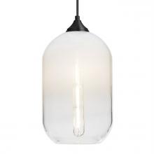 Besa Lighting J-OMEGA12WH-EDIL-BK - Besa, Omega 12 Cord Pendant For Multiport Canopies, White/Clear, Black Finish, 1x4W LED Filament