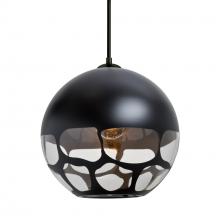Besa Lighting J-ROCKYBK-LED-BK - Besa, Rocky Cord Pendant For Multiport Canopies, Black, Black Finish, 1x9W LED