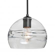 Besa Lighting J-SPIR8CL-EDIL-BK - Besa Spirit 8 Pendant For Multiport Canopy, Clear, Black Finish, 1x8W LED Filament