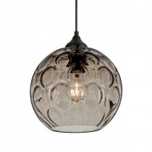 Besa Lighting OP-BOMYSM-EDIL-BK - Besa Bombay Outdoor Pendant, Smoke, Black Finish, 1x8W LED Filament