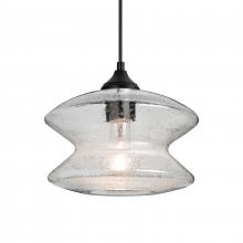 Besa Lighting OP-ZENCL-EDIL-BK - Besa, Zen Outdoor Pendant, Clear Bubble, Black Finish, 1x8W LED Filament