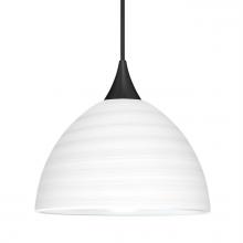 Besa Lighting XP-4679KR-LED-BK - Besa Pendant Brella, Black Finish, Chalk 1x5W LED