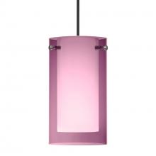 Besa Lighting XP-A44007-LED-BK - Besa Pendant Pahu 4, Black Finish, Transparent Amethyst/Opal 1x5W LED