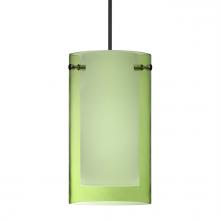 Besa Lighting XP-L44007-LED-BK - Besa Pendant Pahu 4, Black Finish, Transparent Olive/Opal 1x5W LED