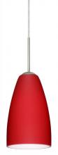 Besa Lighting 1JC-1511RM-LED-SN - Besa Riva 9 LED Pendant Ruby Matte Satin Nickel 1x9W LED
