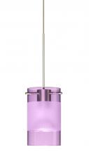 Besa Lighting RXP-6524EA-LED-SN - Besa Scope Pendant Rxp Amethyst/Frost Satin Nickel 1x5W LED Mr16