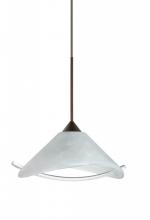 Besa Lighting 1XT-181304-BR - Besa Pendant Hoppi Bronze Marble/Clear 1x50W Halogen