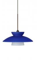 Besa Lighting 1XT-271823-BR - Besa Pendant Trilo 7 Bronze Blue Matte 1x50W Halogen