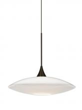 Besa Lighting 1XT-629406-BR - Besa Pendant Spazio Bronze Opal Glossy 1x50W Halogen