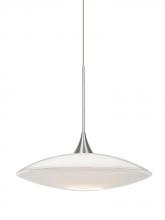 Besa Lighting XP-629406-SN - Besa Pendant Spazio Satin Nickel Opal Glossy 1x50W Halogen