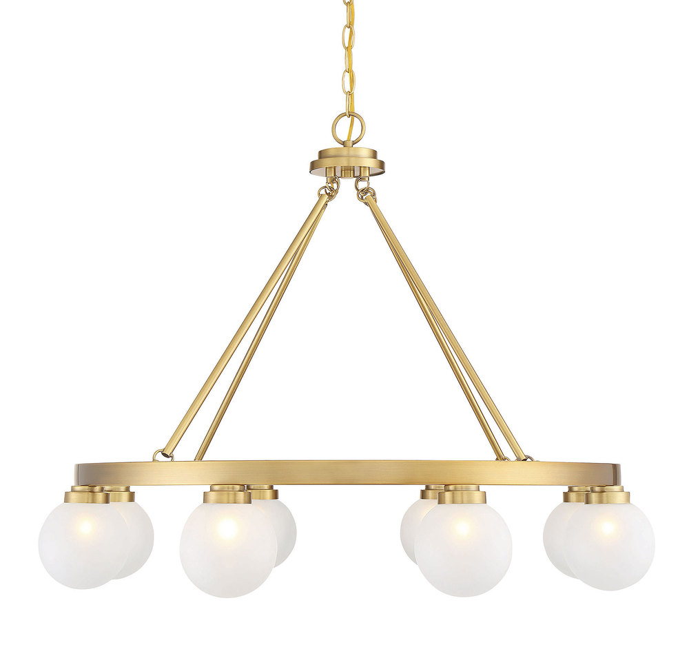 Avery 8-Light Chandelier in Warm Brass