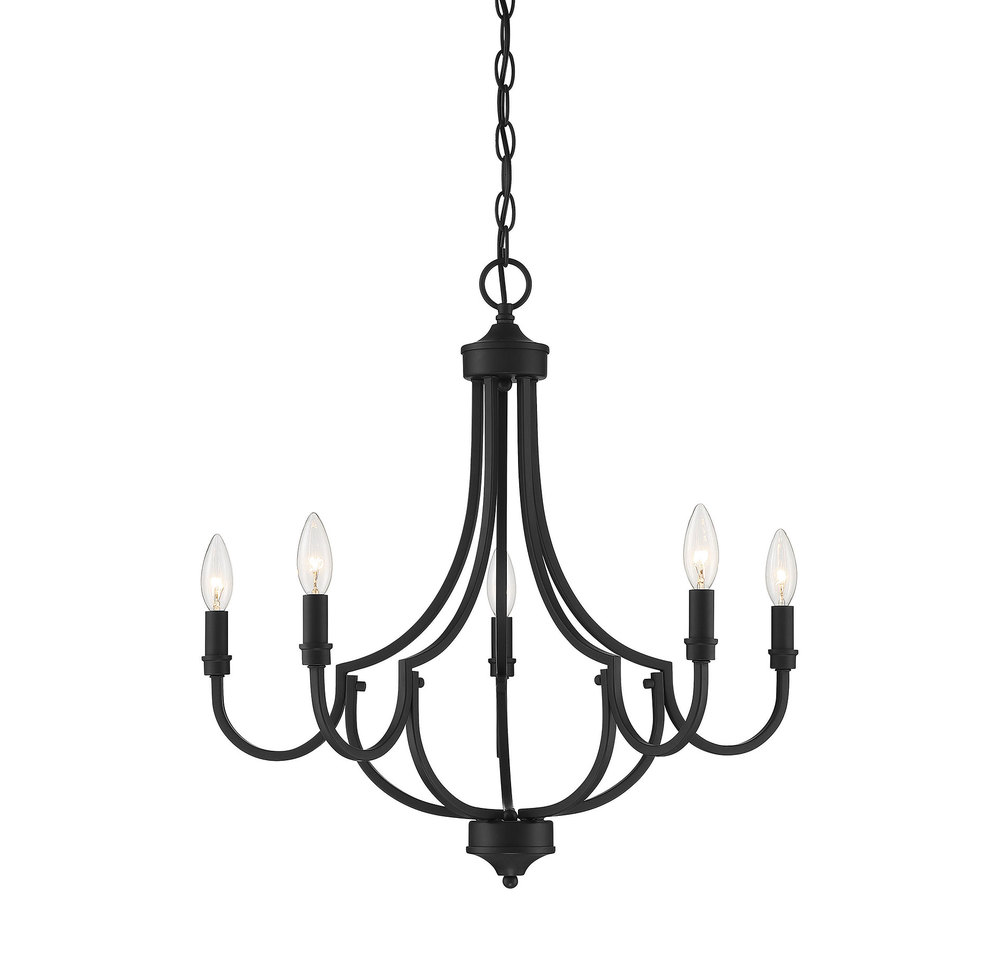 Auburn 5-light Chandelier In matte Black
