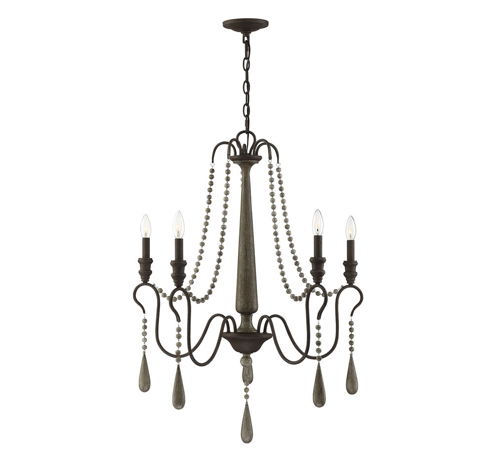 Kenwood 5-Light Chandelier in Weathered Ash