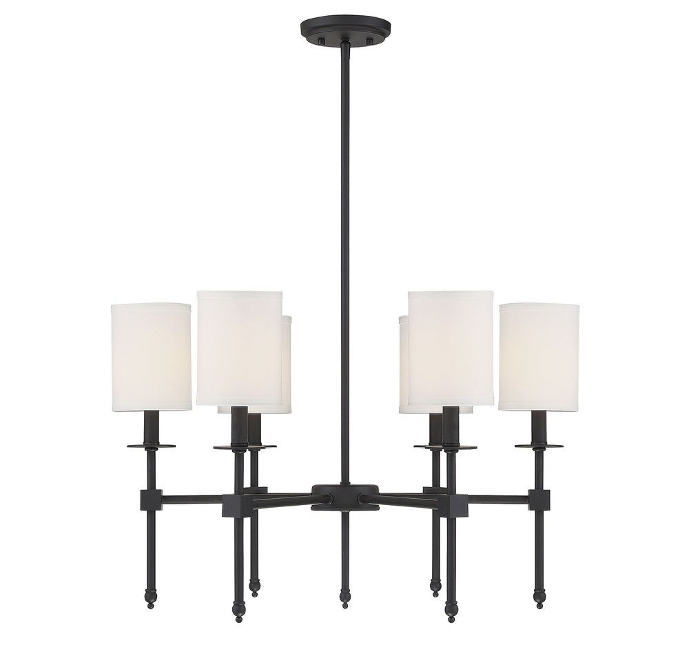 Chatham 6-Light Chandelier in Matte Black