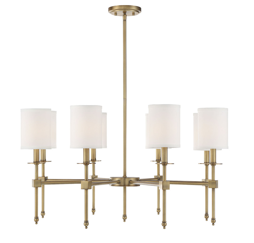 Chatham 8-light Chandelier In Warm Brass