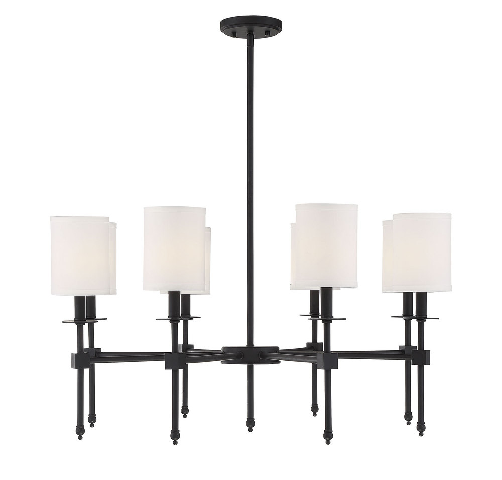 Chatham 8-Light Chandelier in Matte Black