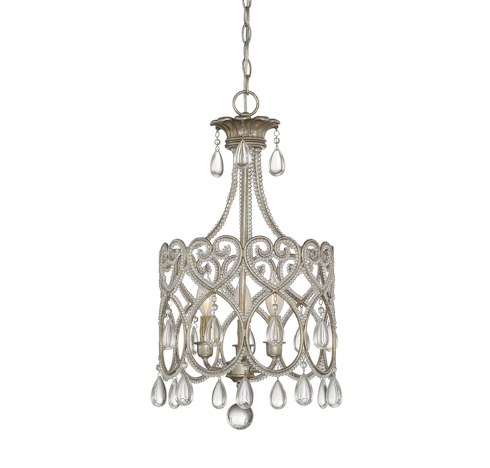 3-Light Mini Chandelier in Argentum