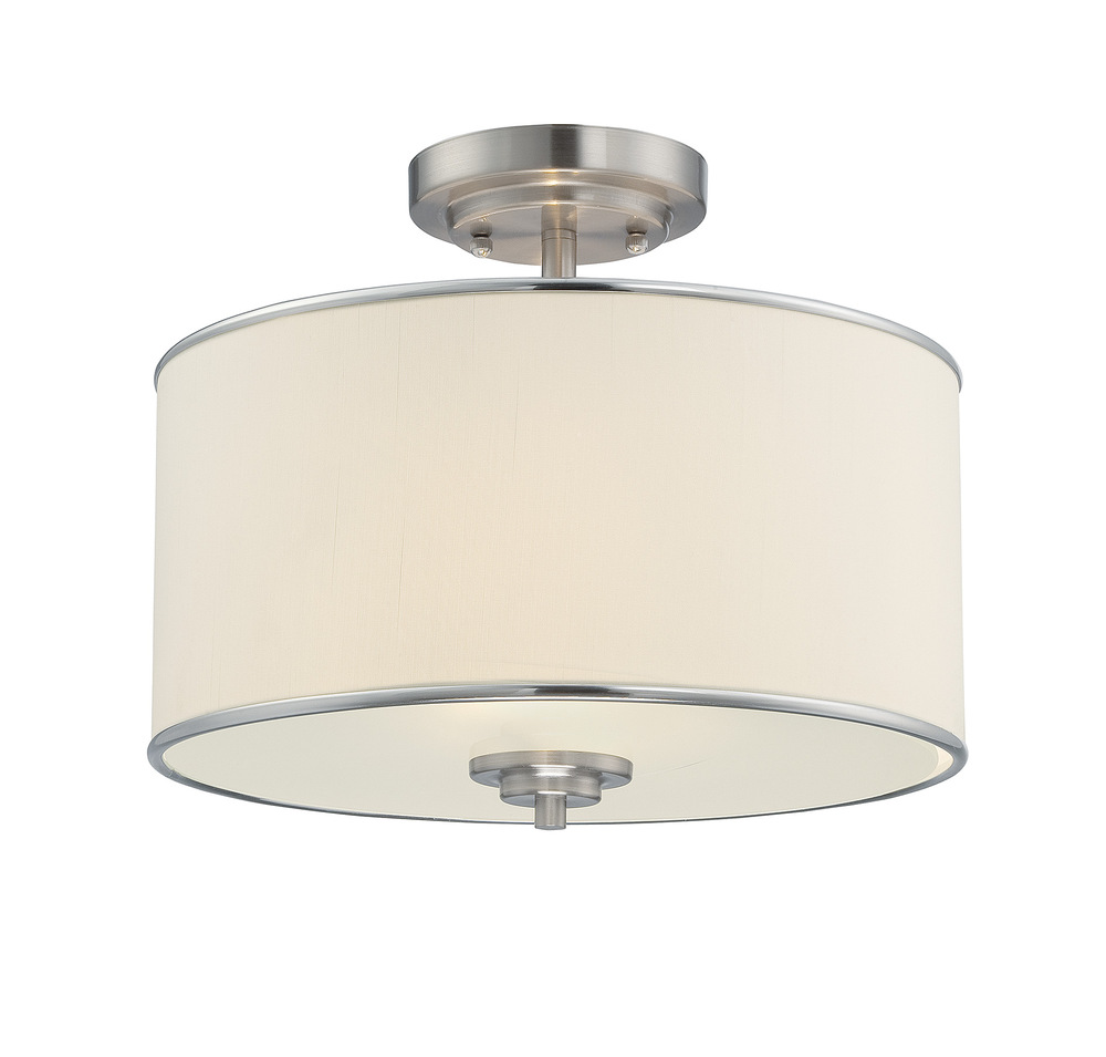 Grove 2-Light Ceiling Light in Satin Nickel