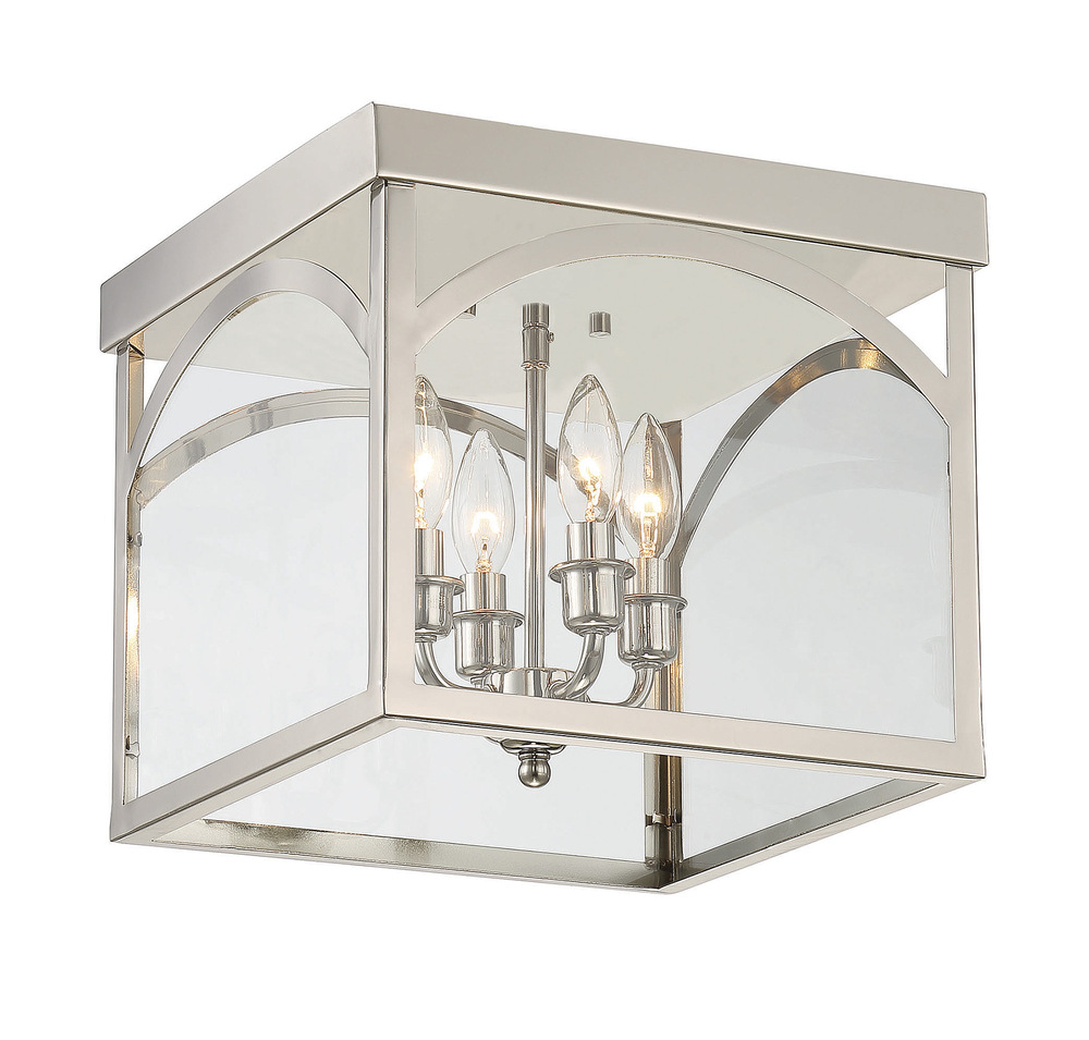 Garrett 4-Light Ceiling Light in Polished Nickel
