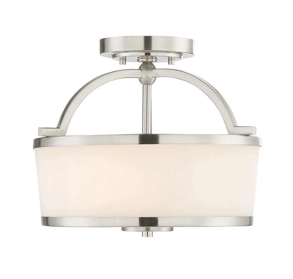 Hagen 2-Light Ceiling Light in Satin Nickel