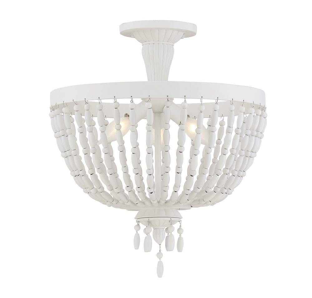Geneva 3-light Ceiling Light In Porcellan