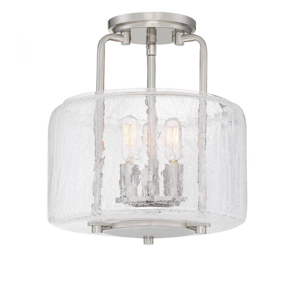 Avalon 3-Light Ceiling Light in Satin Nickel