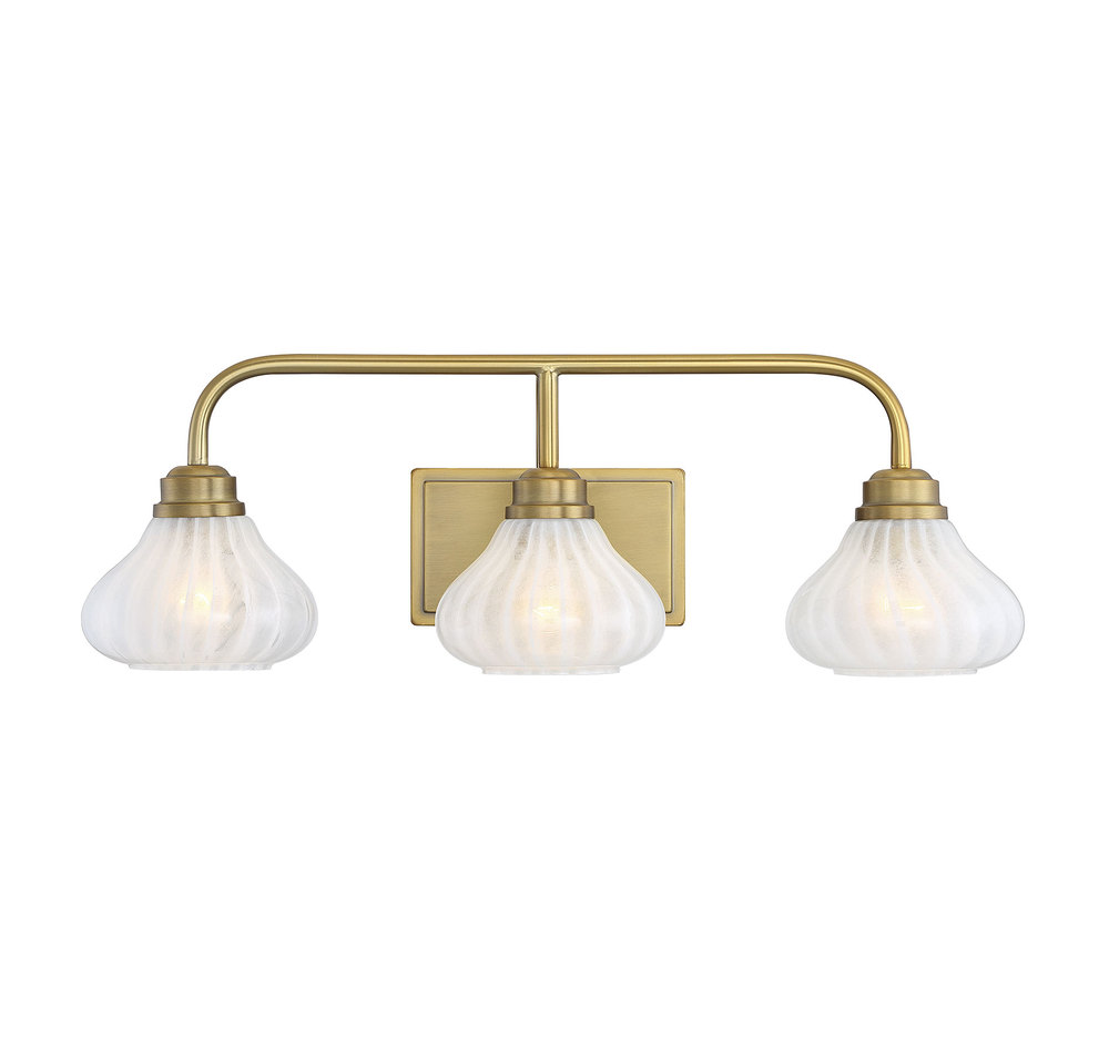 Darlington 3-Light Bathroom Vanity Light in Warm Brass