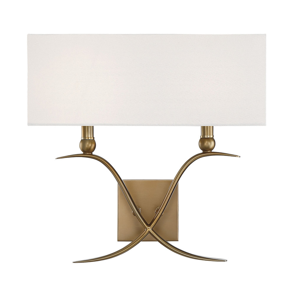 Payton 2-light Wall Sconce In Warm Brass