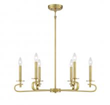 Savoy House 1-2450-6-322 - Torino 6-Light Chandelier in Warm Brass