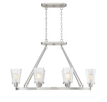 Savoy House 1-4506-6-SN - Vaughan 6-Light Linear Chandelier in Satin Nickel