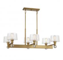 Savoy House 1-6300-6-322 - Hanover 6-Light Linear Chandelier in Warm Brass