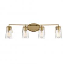 Savoy House 8-7045-4-322 - Sacremento 4-Light Bathroom Vanity Light in Warm Brass