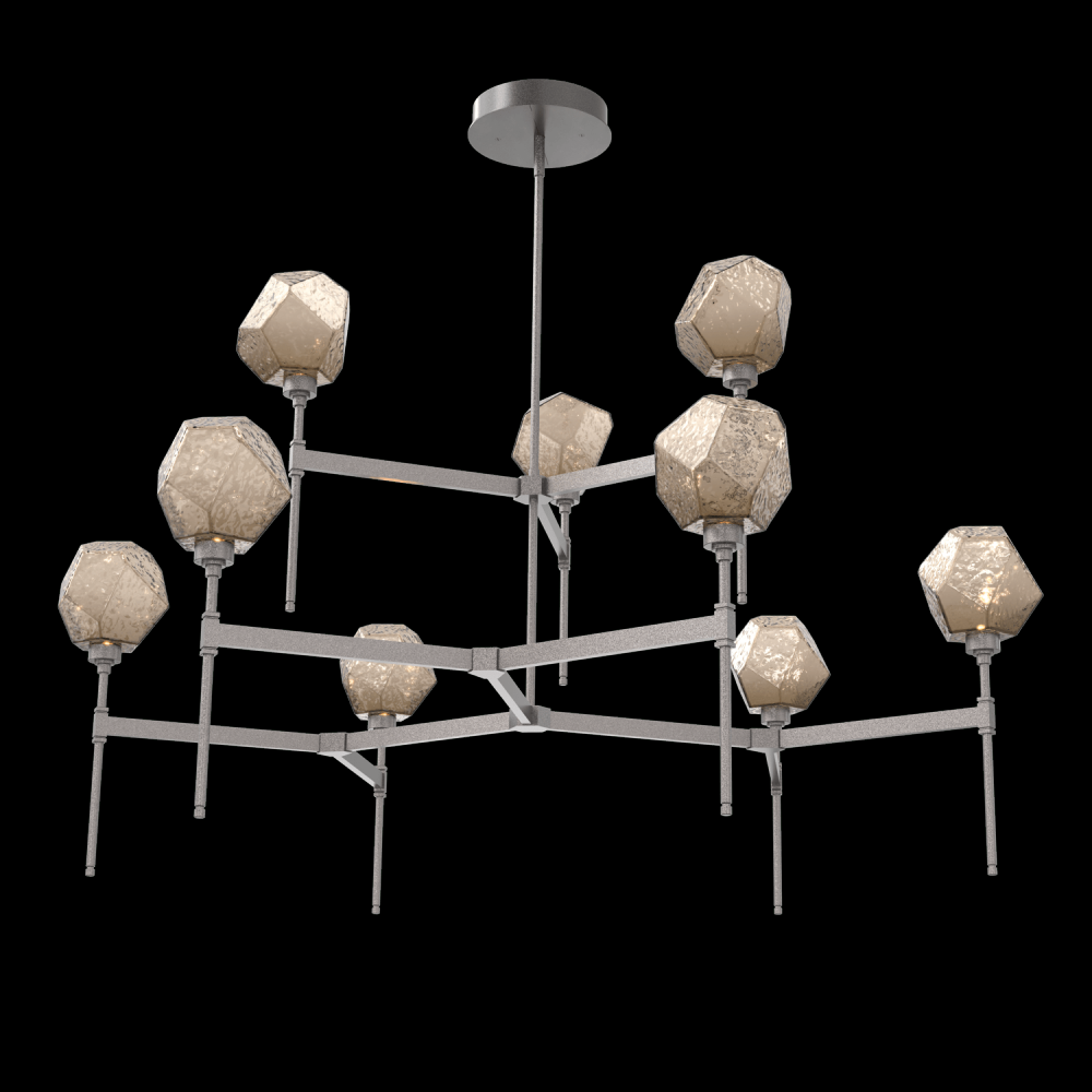 Gem Round Belvedere Chandelier-55-Graphite