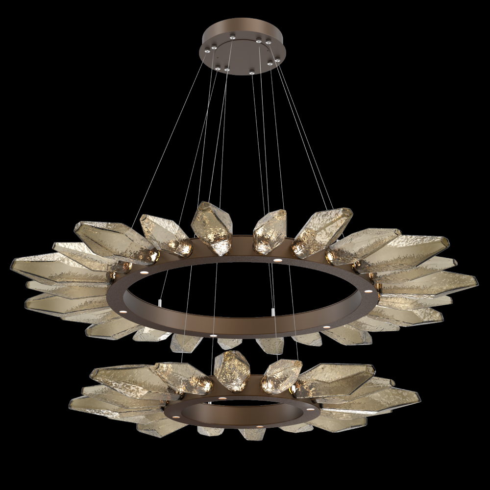 Rock Crystal Two-Tier Radial Ring : CHB0050-2T-FB-CB-CA1-L1 Rock Crystal Two-Tier Radial Ring : CHB0050-2T-FB-CB-CA1-L1
