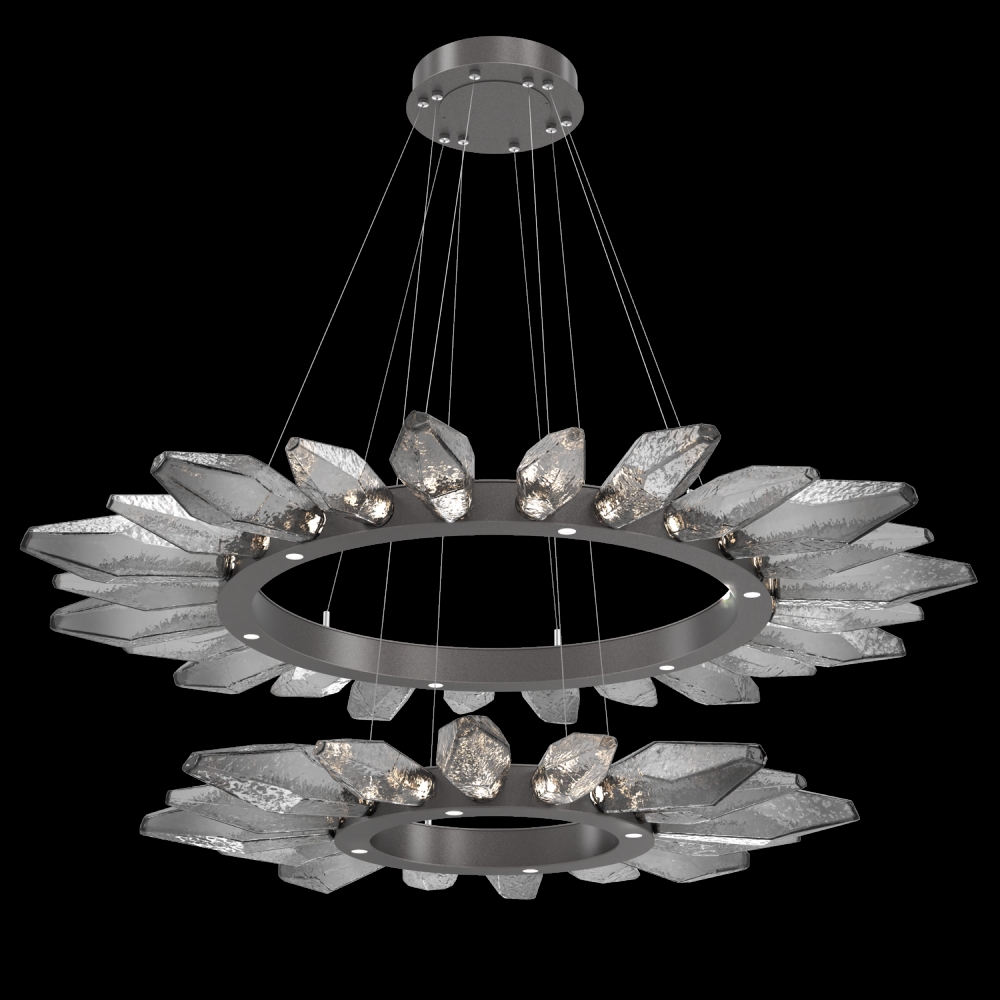 Rock Crystal Radial Ring Two Tier - 42/56-Graphite