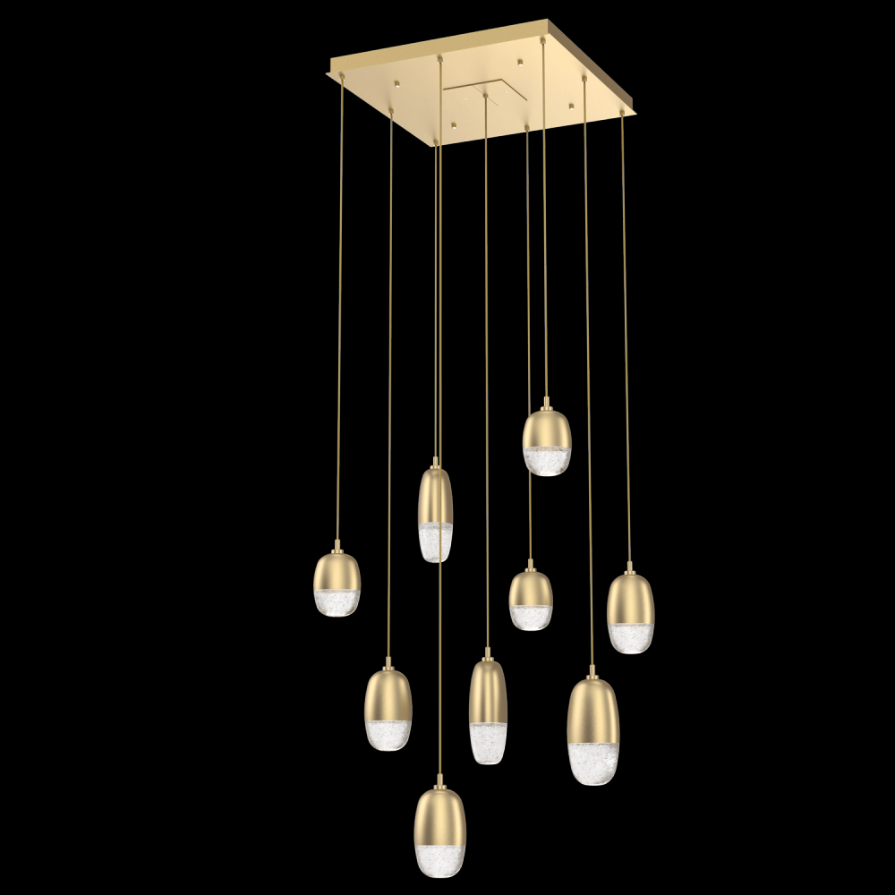 Pebble 9 Multi-Port S/M/L Glass-Gilded Brass