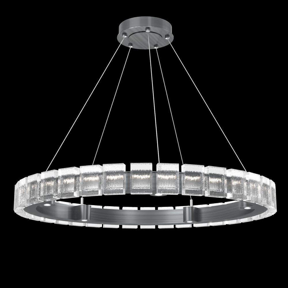 Tessera 38in Ring-Gunmetal-Pavé Cast Glass