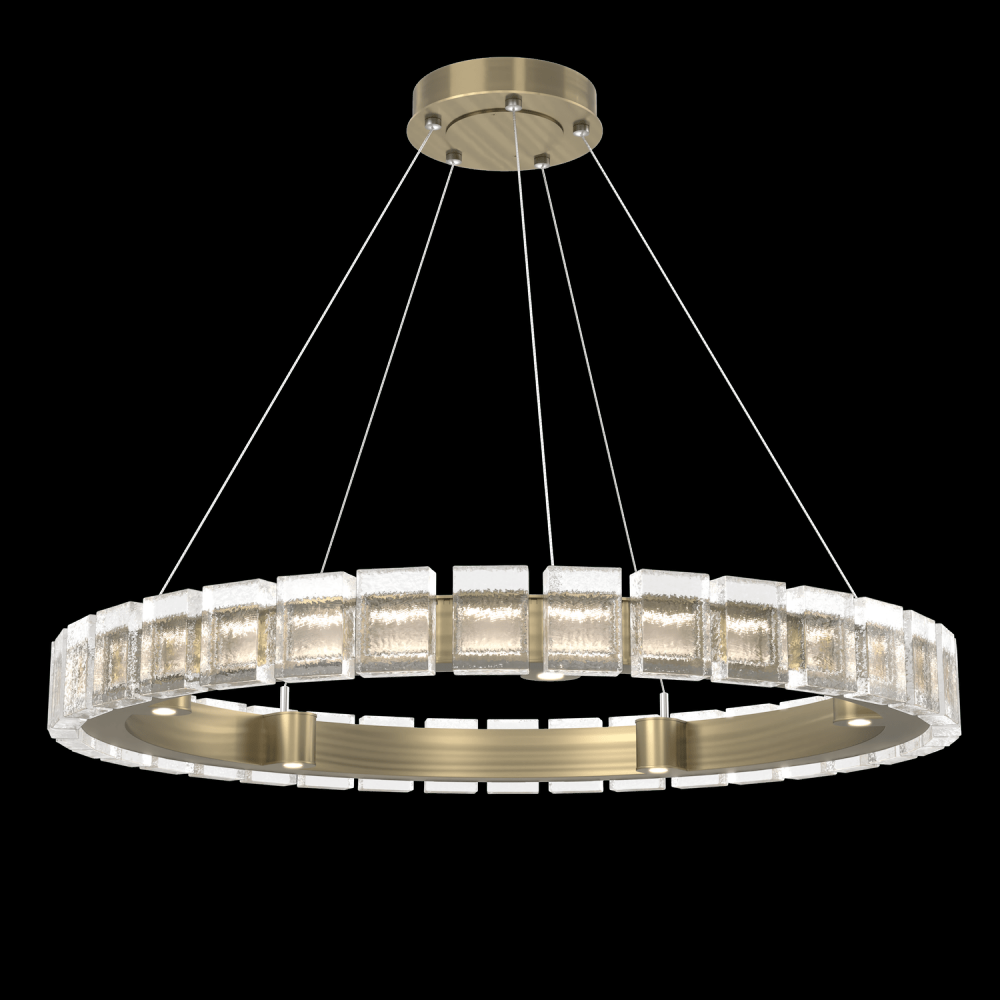 Tessera 38in Ring-Heritage Brass-Pavé Cast Glass