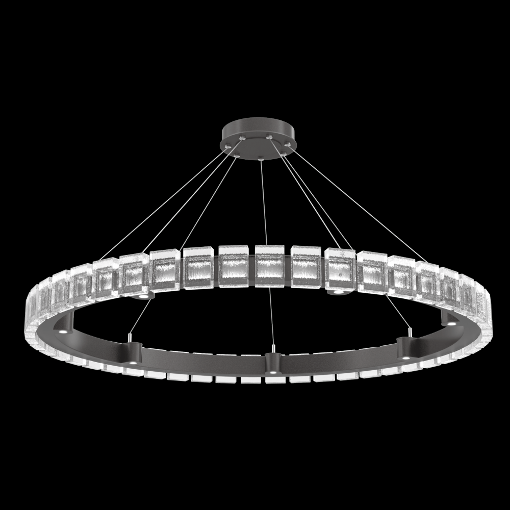 Tessera 50in Ring-Graphite-Pavé Cast Glass
