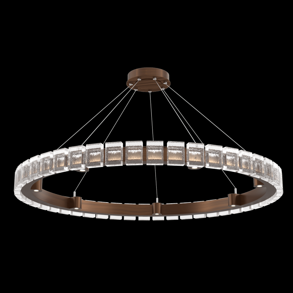 Tessera 50in Ring-Oil Rubbed Bronze-Pavé Cast Glass