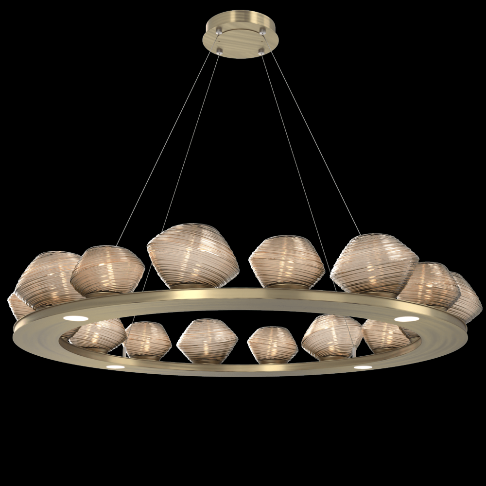 Mesa 48" Ring-Heritage Brass-Bronze Blown Glass