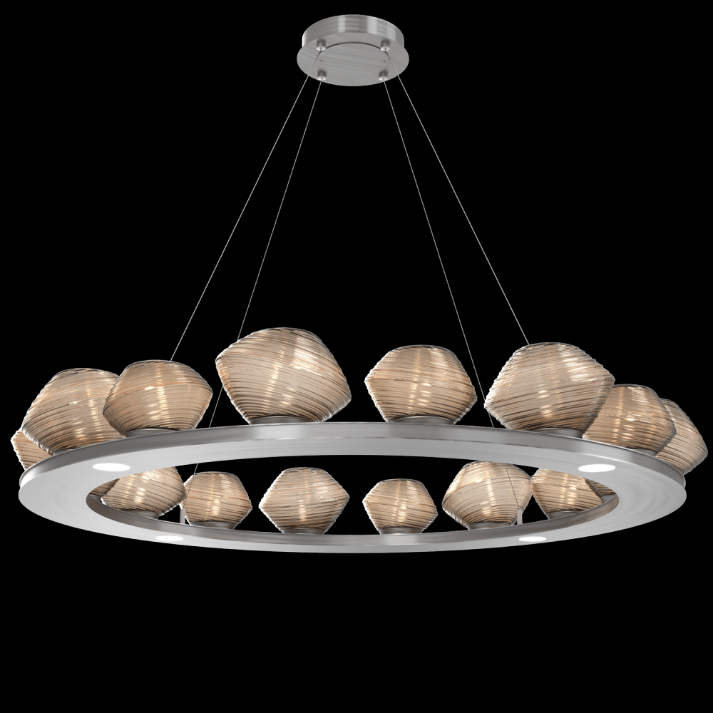 Mesa 48" Ring-Satin Nickel-Bronze Blown Glass