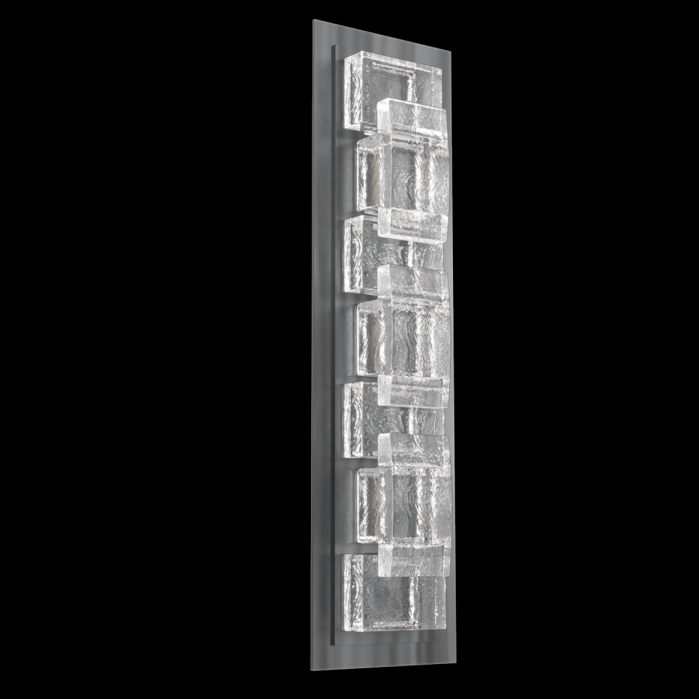 Tessera  Sconce (S)-Gunmetal-Tetro Cast Glass